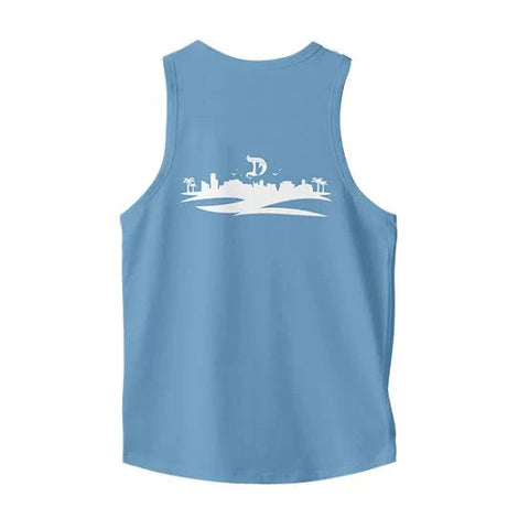 Dragon Miami Cropped Tank Aqua
