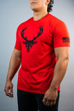Camisa Bucked Up Roja/Negro con logotipo