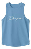 Dragon Miami Cropped Tank Aqua