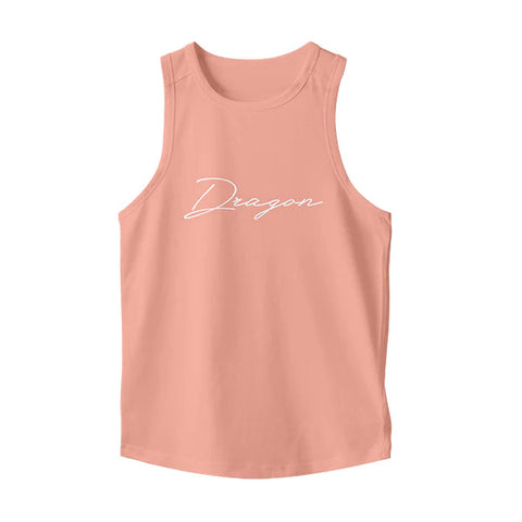Dragon Miami Cropped Tank Peach